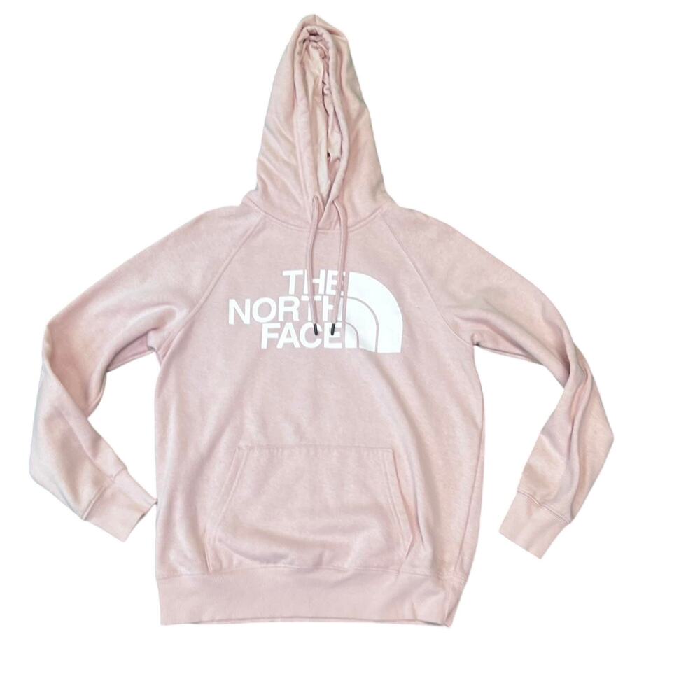 SZ S The North Face pink hoodie with white logo